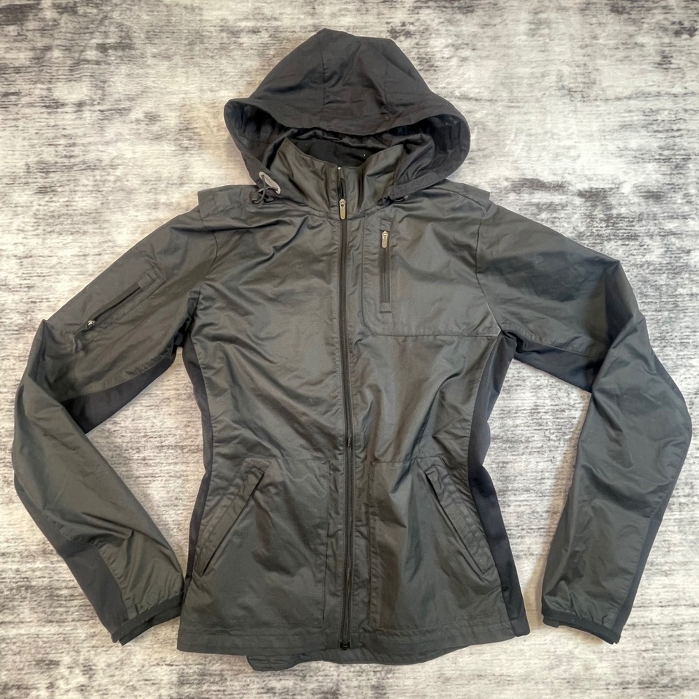 Nike Running Storm-FIT Women Black Hooded Full Zip Performance Jacket Small‎